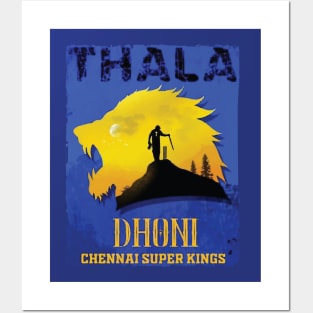 Dhoni | Chennai Super Kings Fan | Thala | Indian Cricket Jersey Posters and Art